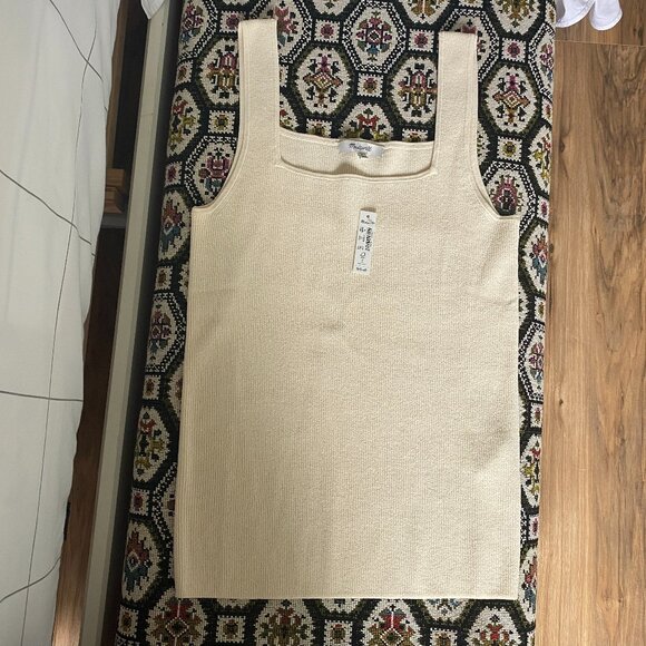 NWT Madewell Bradbury Square Neck Sweater Tank size M - Picture 1 of 5